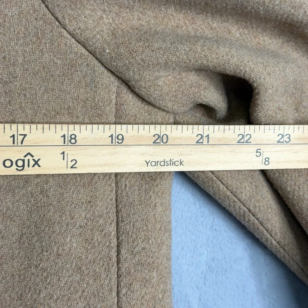 J. Crew Factory City Coat Womens 6 Mushroom Tan Wool‎ Blend Preppy Classic Basic - Picture 7 of 9